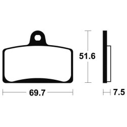 Plaquettes de frein avant Tecnium MF321 Métal fritté, Aprilia RS4 Derbi 125 GPR-Nude 2T 4T V4
