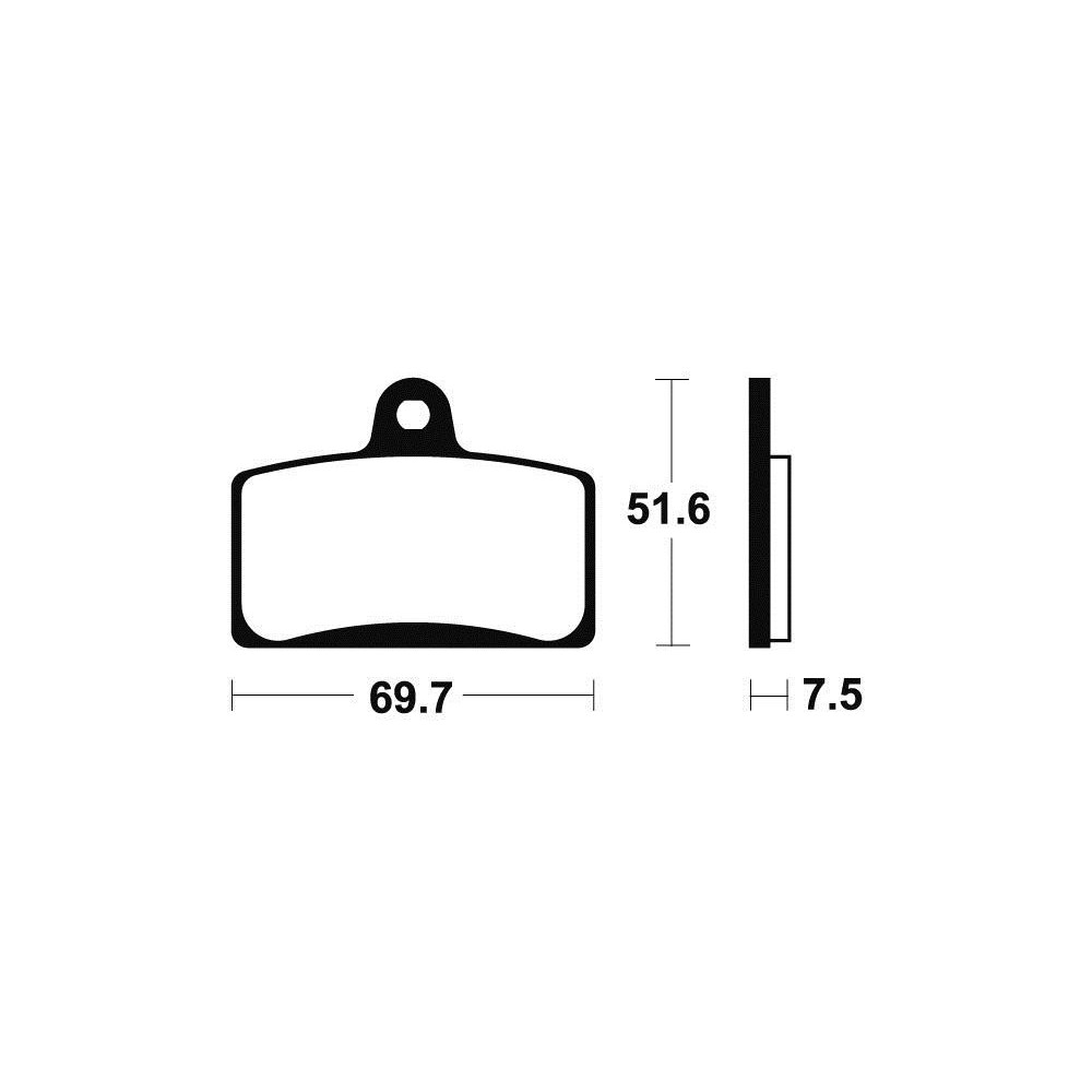Plaquettes de frein avant Tecnium MF321 Métal fritté, Aprilia RS4 Derbi 125 GPR-Nude 2T 4T V4