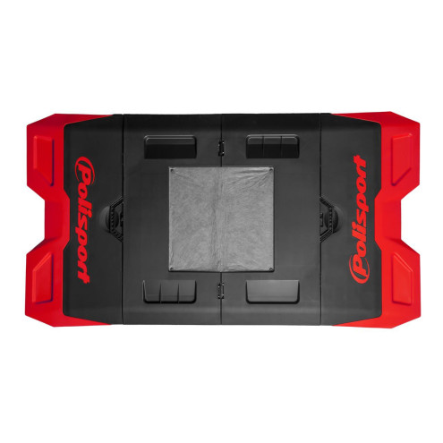 Tapis récupérateur pliable POLISPORT Bike Mat bicolore rouge/noir Polisport 1 - AVSmoto Racing Parts 