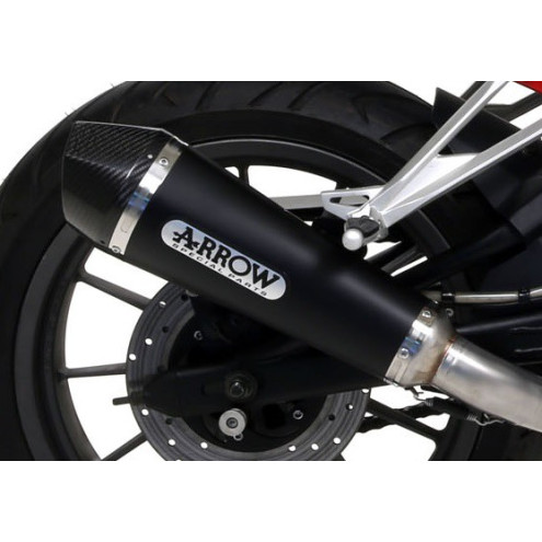 Ligne complète Arrow X-Kone noir embout carbone, Yamaha 700 MT-07 2014-20 & 700 Tracer 7 GT 2020-