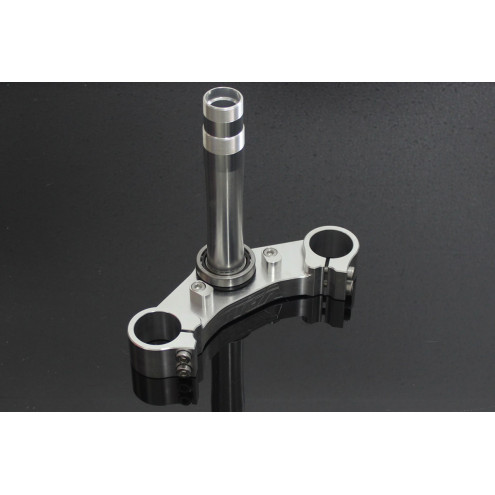 Té de fourche inférieur Tyga, CNC Silver, Honda VFR400R/NC30