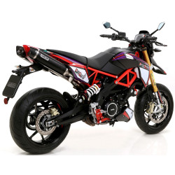 Silencieux Arrow Thunder aluminium embout carbone Aprilia 900 Dorsoduro 2017-19
