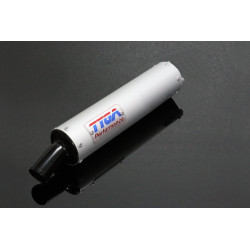 Silencieux Tyga aluminium 2 temps classic "Shorty" embout noir