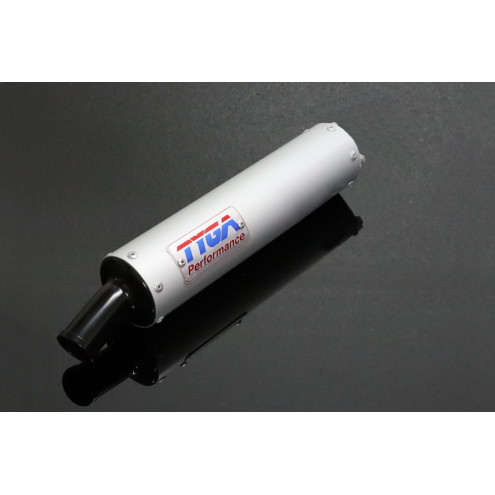 Silencieux Tyga aluminium 2 temps classic "Shorty" embout noir