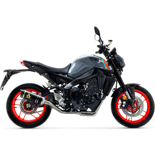 Silencieux Arrow Thunder Noir embout carbone, Yamaha MT-09 2021-23