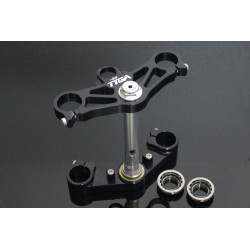 Té de fourche complet CNC black, Honda NSR250 MC18