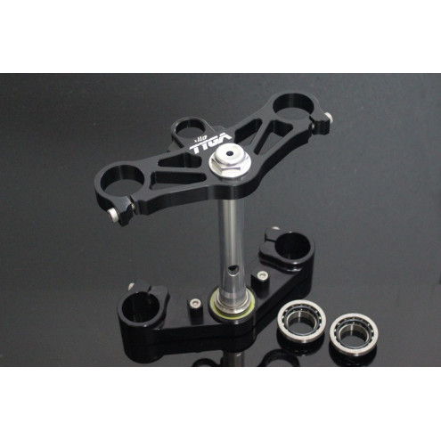 Té de fourche complet CNC black, Honda NSR250 MC18