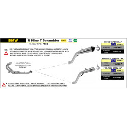 Silencieux Arrow Pro-Race Nichrom Noir, BMW R Nine T Scrambler 2021-22