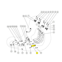Collecteur / tube / raccord Akrapovic inox C-S10R8R
