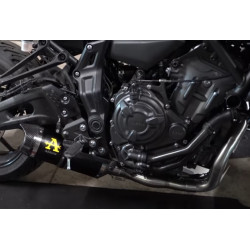 Ligne complète Arrow noir embout carbone, Yamaha 700 MT-07 2014-20 & 700 Tracer 7 GT 2020-
