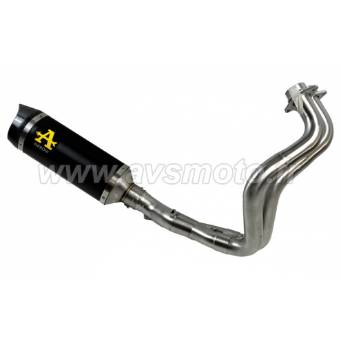 Ligne complète Arrow noir embout carbone, Yamaha 700 MT-07 2014-20 & 700 Tracer 7 GT 2020-