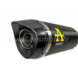 Ligne complète Arrow noir embout carbone, Yamaha 700 MT-07 2014-20 & 700 Tracer 7 GT 2020-