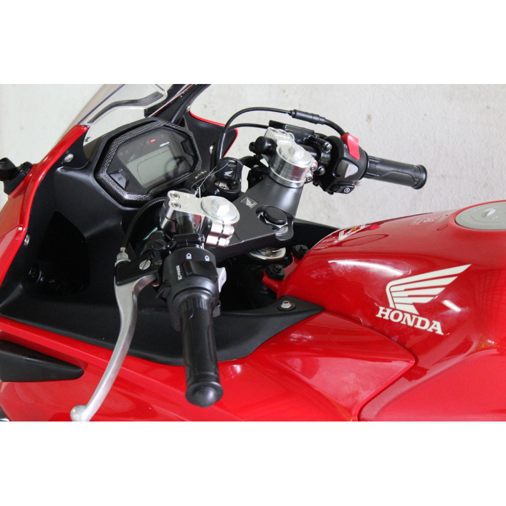 Guidon usiné CNC aluminium argent, Honda CBR500 Guidon usiné CNC aluminium argent, Honda CBR500
