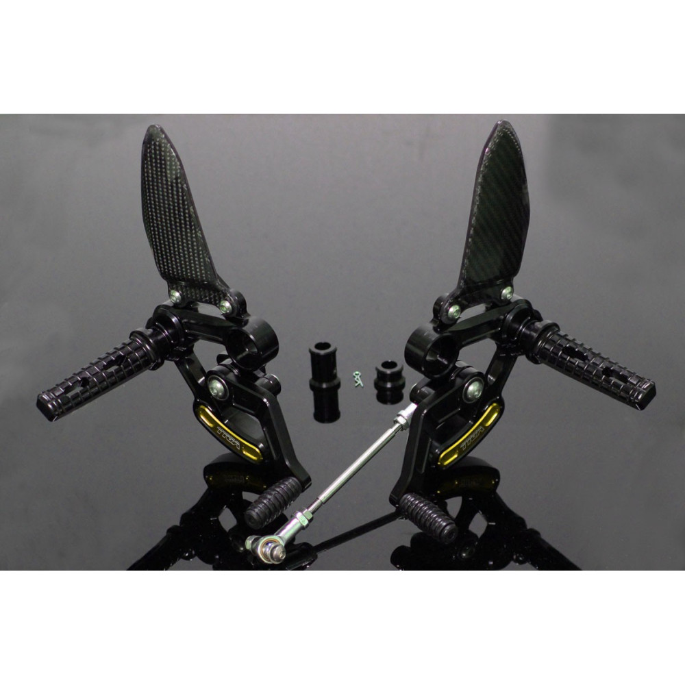 Kit commandes reculées course ajustables, noir/or Honda 125 MSX Grom