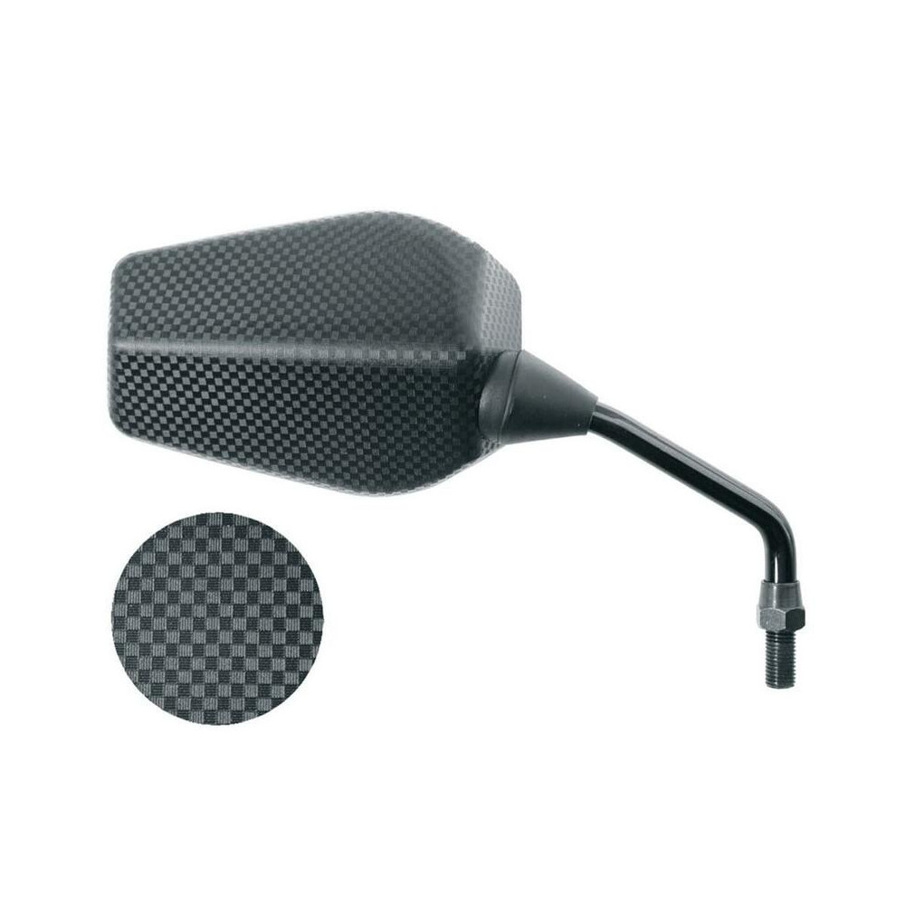 Rétroviseur VICMA F1 rectangulaire droit universel M10/125 - carbone