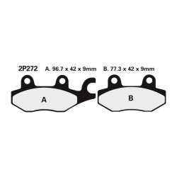 Plaquettes de frein NISSIN route semi-métallique - 2P-272NS