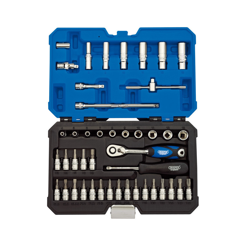 Coffret douilles & cliquet 1/4’’ DRAPER métrique (44 pièces)