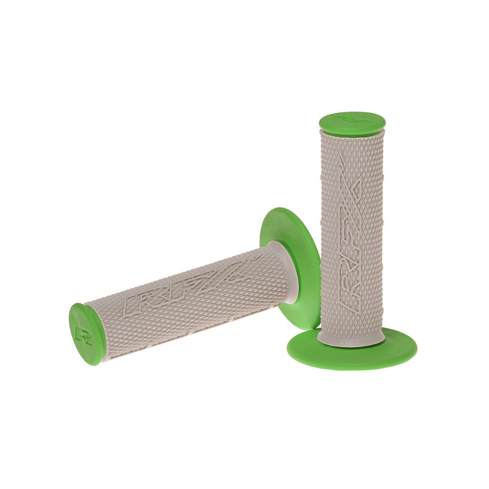 Paire de poignées bi-composant RFX Pro Series partie centrale grise (Gris/Vert) Paire de poignées bi-composant RFX Pro Series partie centrale grise (Gris/Vert)