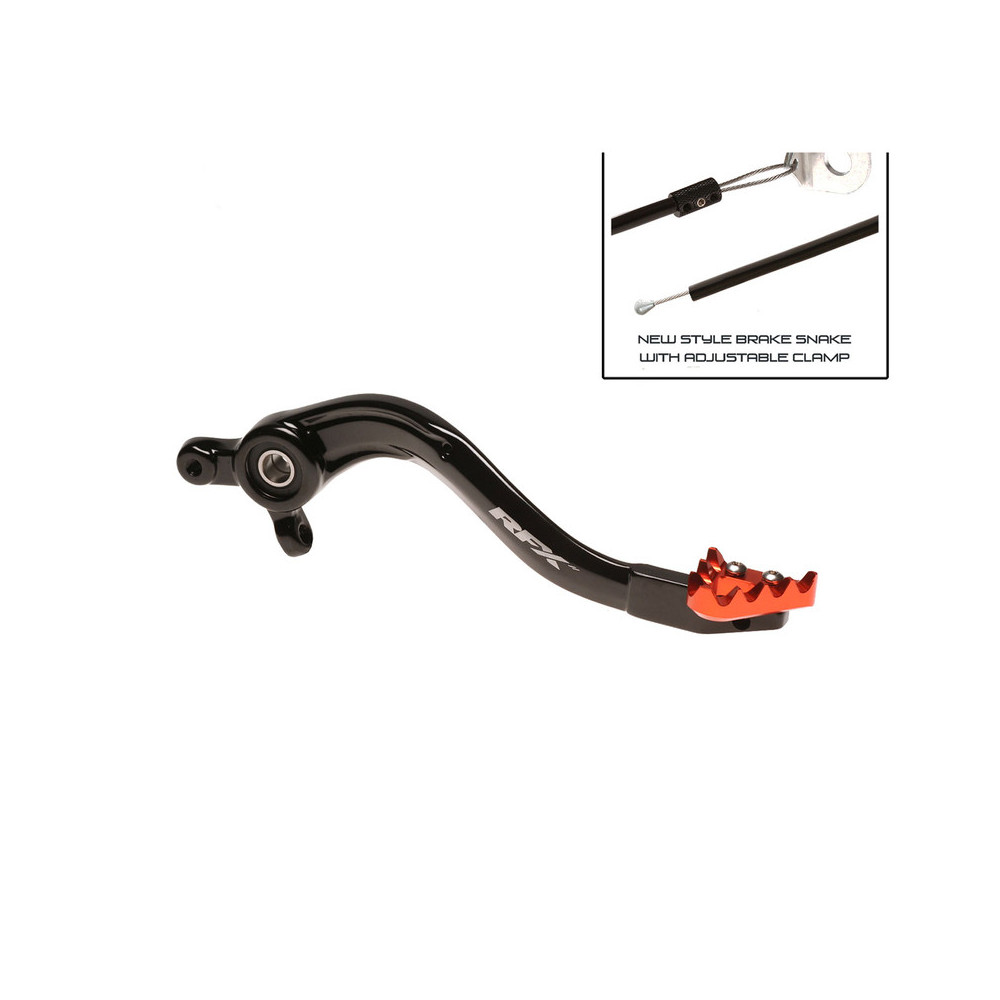 Levier de frein arrière RFX Pro ST (Anodisé dur noir/orange)