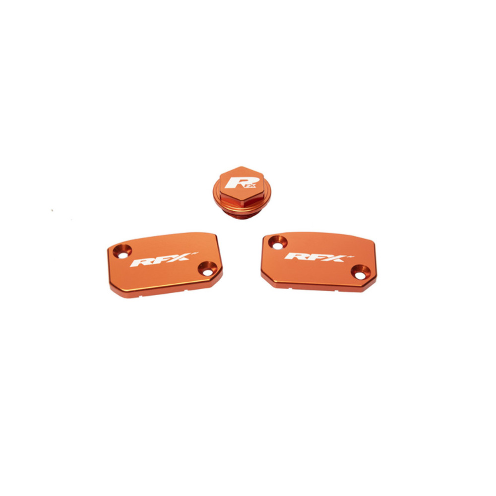 Jeu de bouchons de réservoir RFX Pro (Orange) - KTM SX/SXF (Frein et embrayage Brembo)