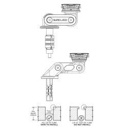 Support smartphone QUAD LOCK Pro pour colonne de direction moto