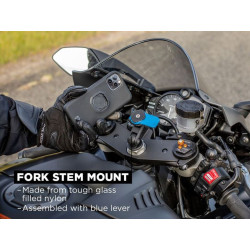Support smartphone QUAD LOCK Pro pour colonne de direction moto
