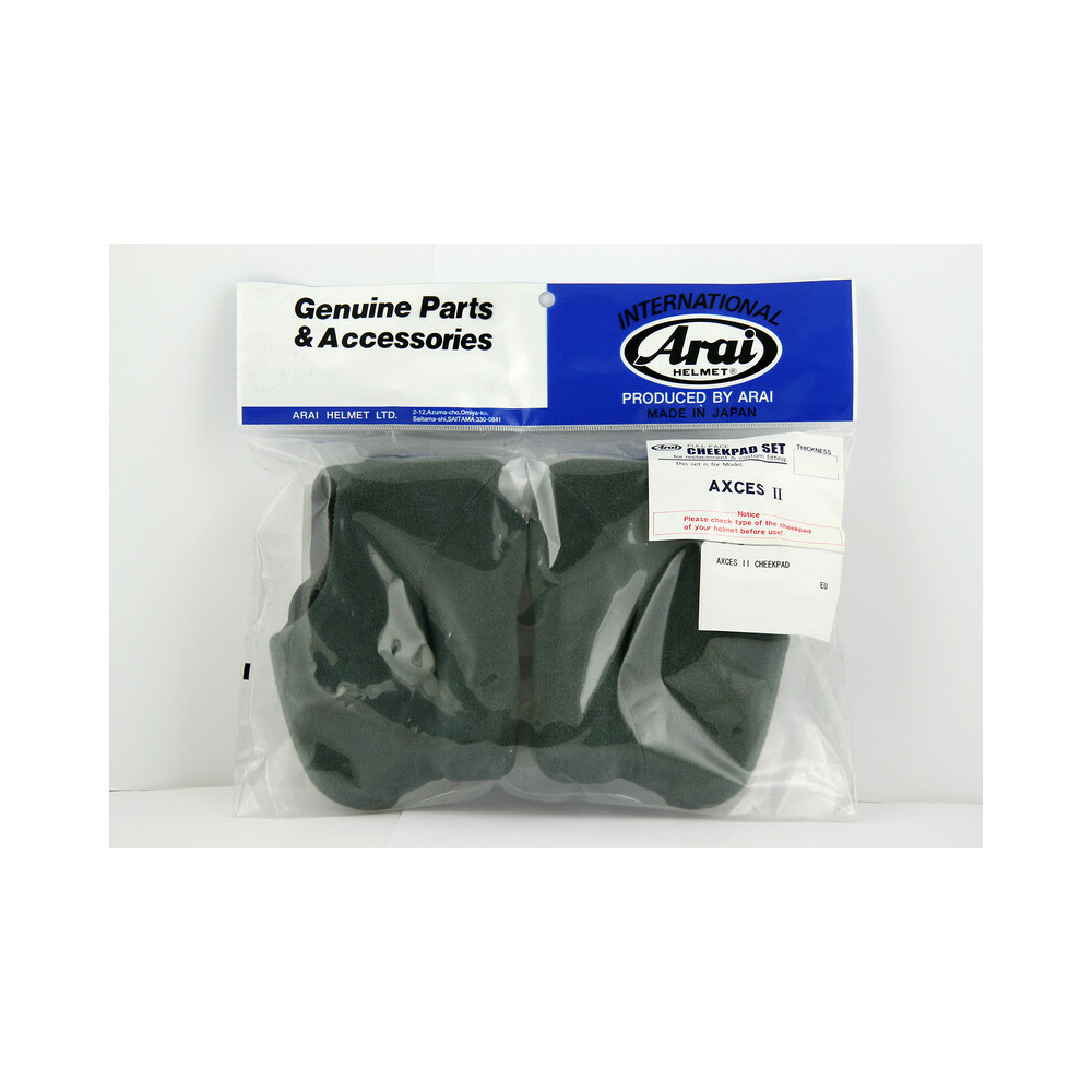 Mousses de joues ARAI 35mm (épaisseur standard XS) pour casque Axces II