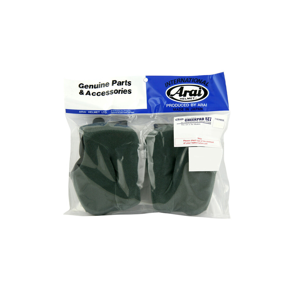 Mousses de joues ARAI Dry-Cool FCS 30mm (épaisseur standard XS) pour casques Rebel/Chaser-V/Chaser-V PRO