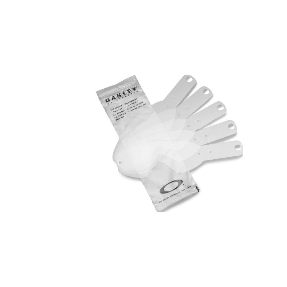 Pack 25 tear-offs OAKLEY O-Frame 2.0 Pro MX XS transparent OAKLEY 1 - AVSmoto Racing Parts 