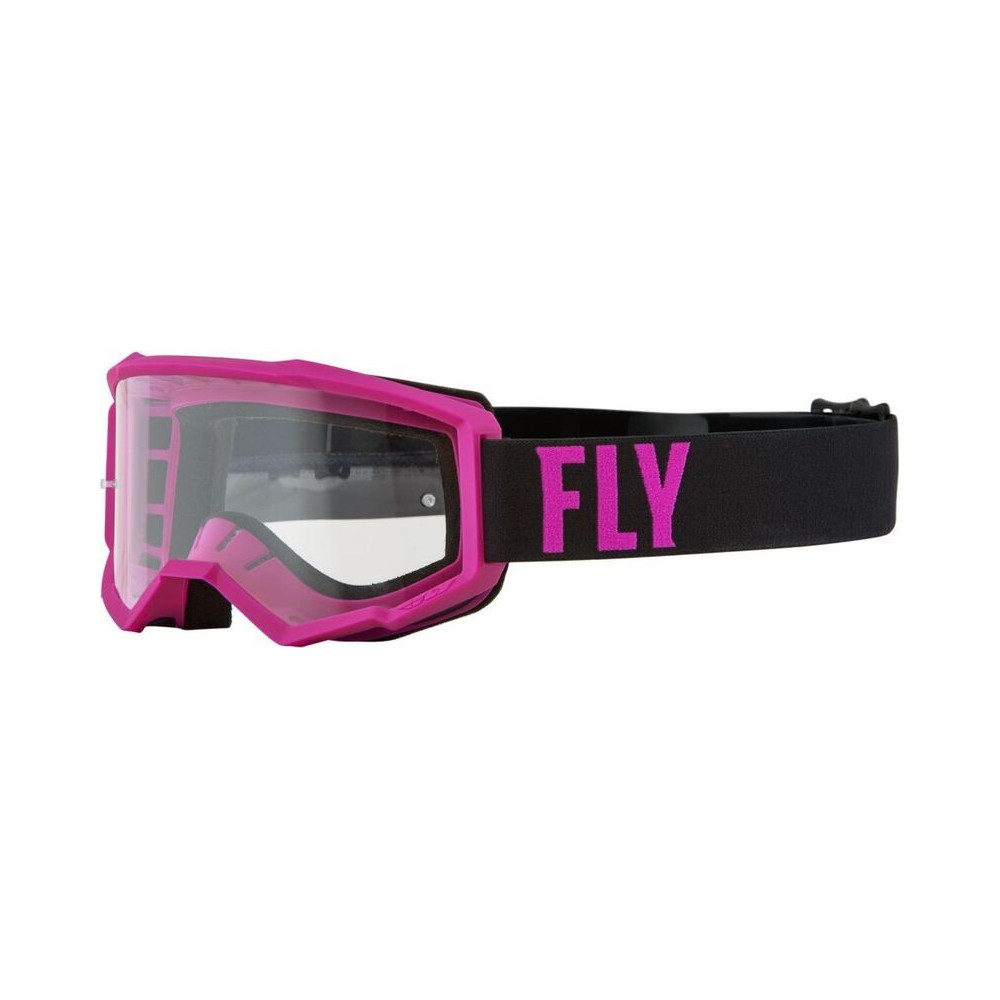 Masque FLY RACING Focus Rose/noir - écran clair