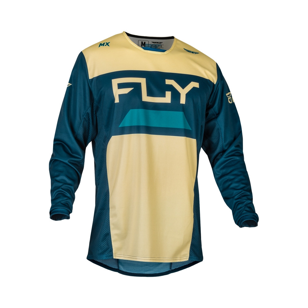 Maillot FLY RACING Kinetic Reload - Ivory/Navy/Cobalt