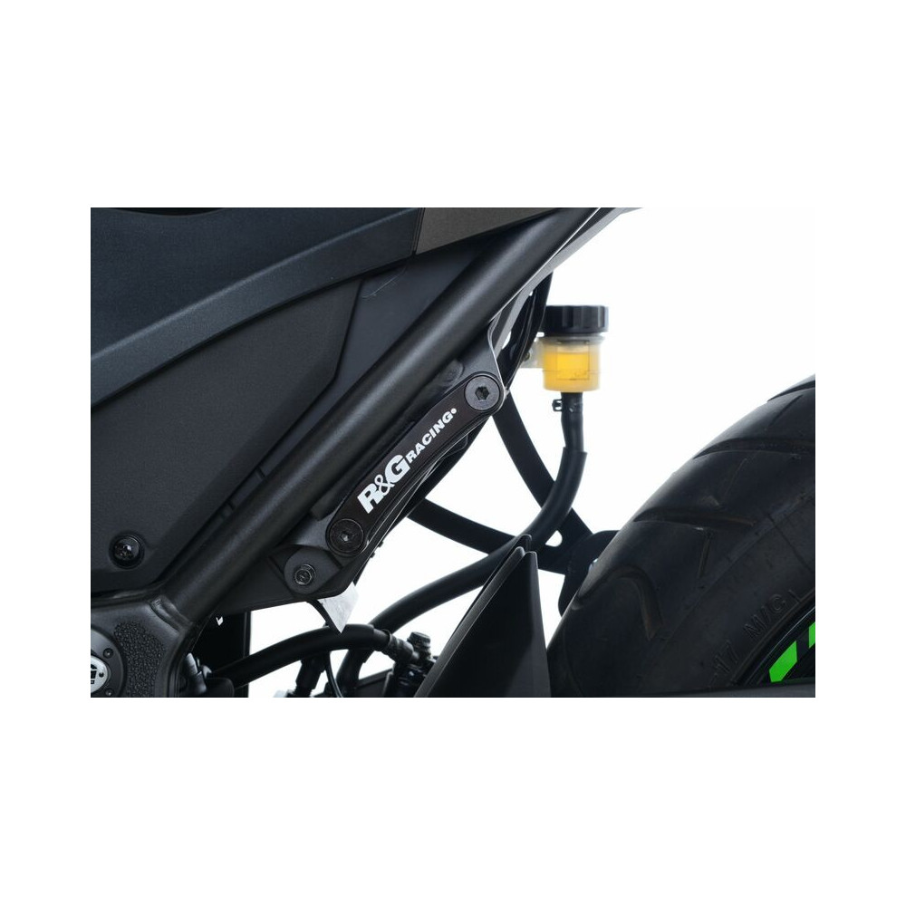 Cache-orifice repose-pieds arrière R&G RACING gauche type origine - noir Kawasaki