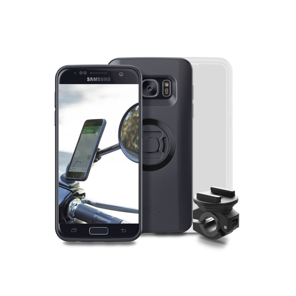 Pack complet SP-CONNECT Moto Bundle fixé sur rétroviseur Samsung S7 SP CONNECT 1 - AVSmoto Racing Parts 