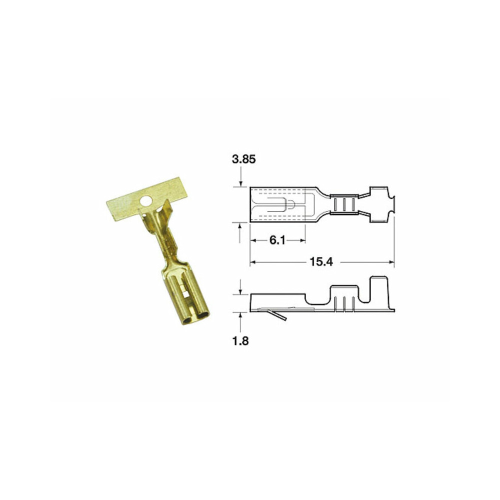 Cosse femelle série 110 ML BIHR Ø0,85mm²/1,25mm² - 50pcs
