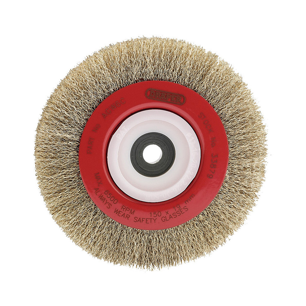 Brosse métallique DRAPER fils d'acier Ø150mm