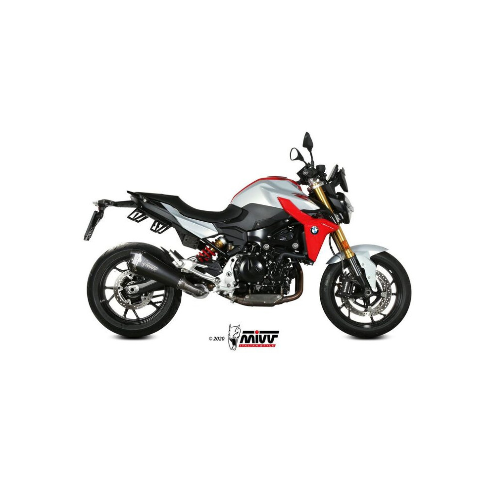Silencieux MIVV Delta Race - Inox noir  embout carbone BMW F900R 2020-