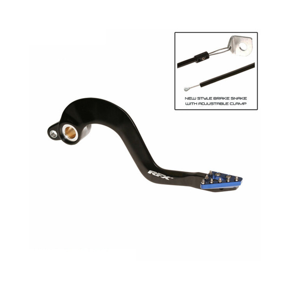 Levier de frein arrière RFX Pro ST (Anodisé dur noir/bleu) - Yamaha YZ125/250