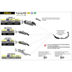 Silencieux Arrow Indy Race EVO Titane Aprilia Tuareg 660 2022-2023