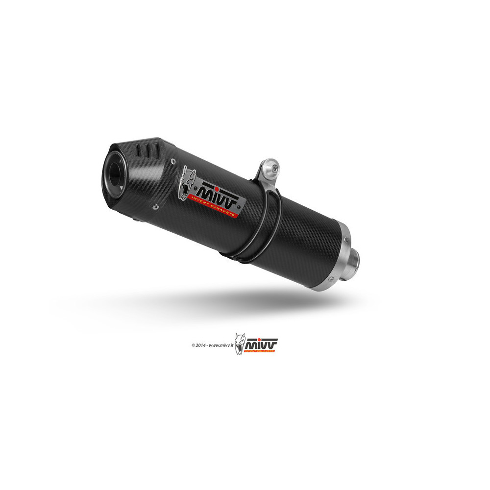 Silencieux MIVV Oval Carbon embout carbone Honda CB600F Hornet 03-06