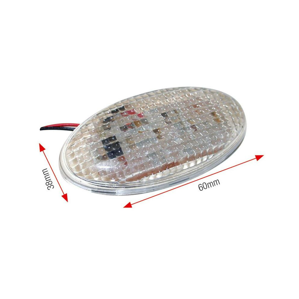 Clignotants LED grand modèle ovale 60mm universel