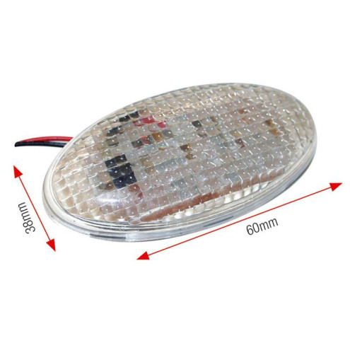 Clignotants LED grand modèle ovale 60mm universel