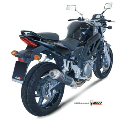 Silencieux + demi-ligne MIVV GP carbone Suzuki SV650 04-15