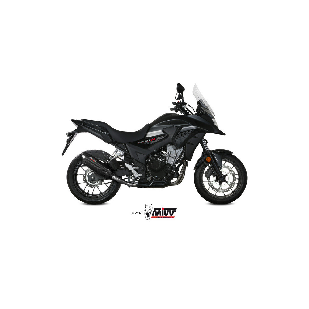 Silencieux MIVV Suono Steel Black embout carbone Honda CB500X 