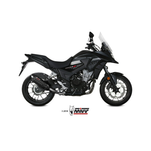 Silencieux MIVV Suono Steel Black embout carbone Honda CB500X 