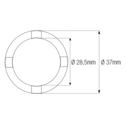 Douille à créneaux JMP pour bras oscillant/chassis Øint.28,5mm/Øext.37mm 4 crans Kawasaki