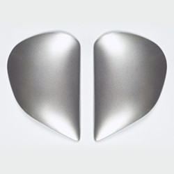 Plaques pivot ARAI Super AdSis J (LRS) Aluminium Silver pour casques RX-7 GP/Viper/Astro-Light/Chaser-V/Chaser-V PRO/Axces II