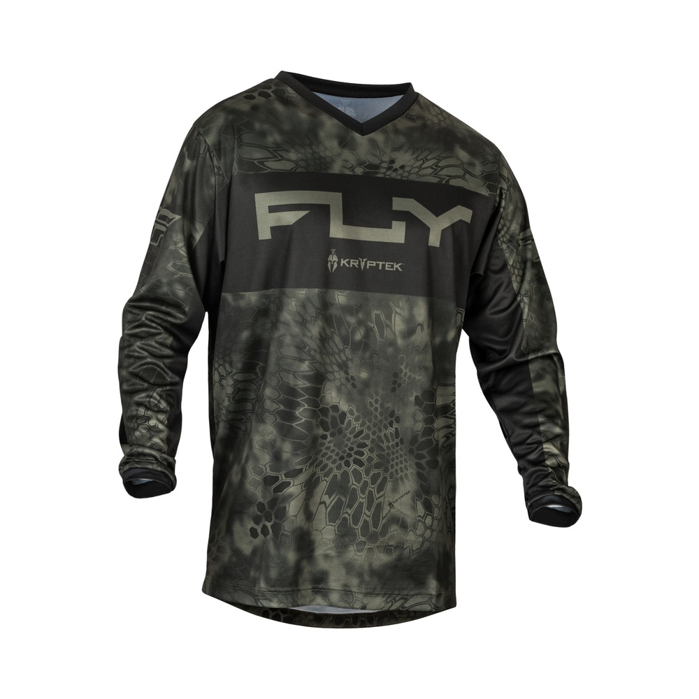 Maillot FLY RACING F-16 Kryptec S.E. - Moss Grey/noir