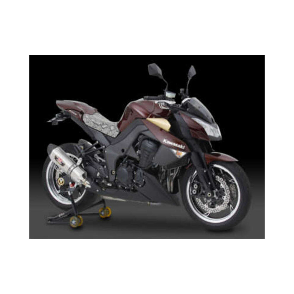 SILENCIEUX DROIT R77-J INOX / CASQUETTE CARBONE YOSHIMURA POUR KAWASAKI