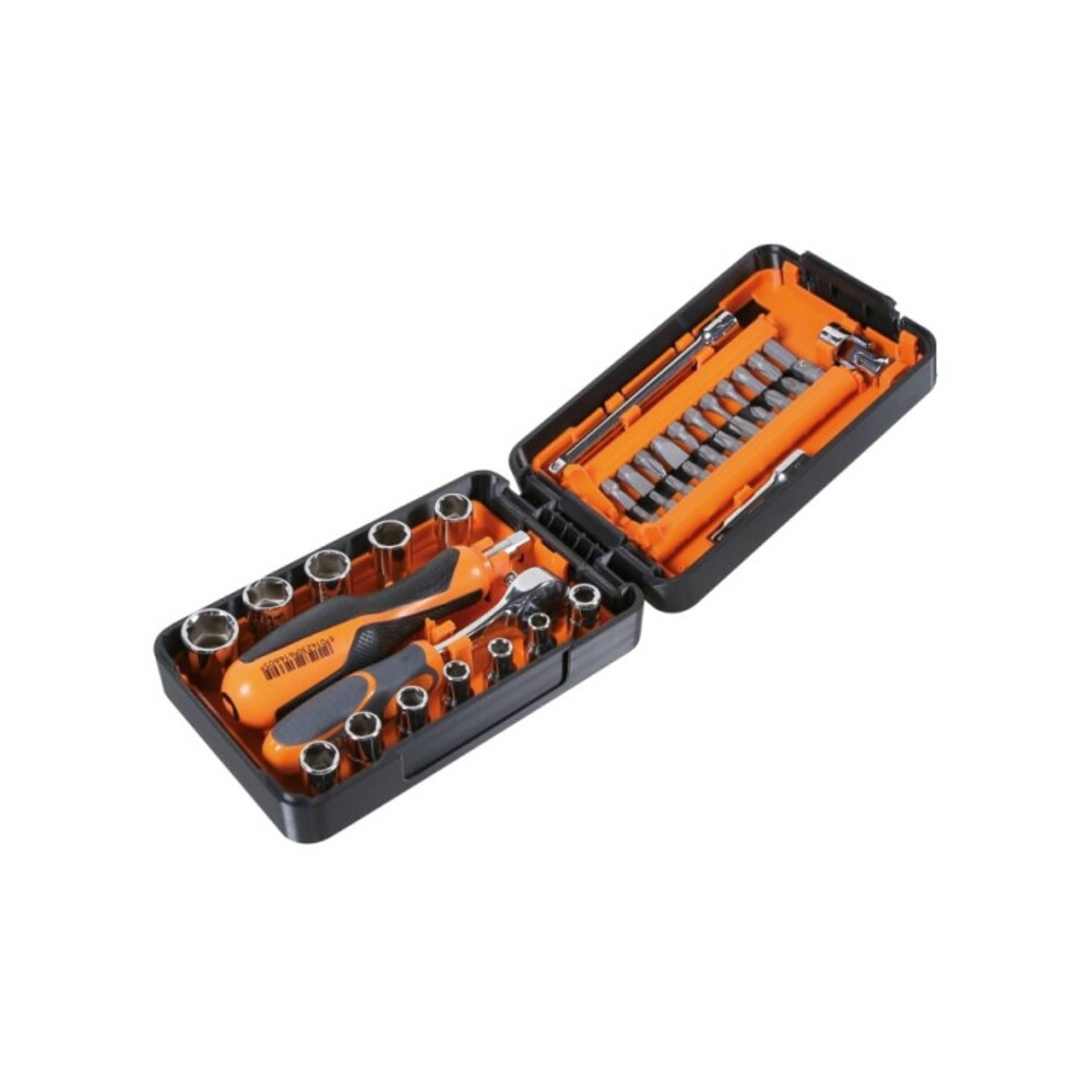 Coffret compact BETA 11 douilles 6 pans, 21 embouts et 7 accessoires