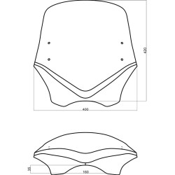 Bulle MRA V-Flow Naked Bikes VFSC avec spoiler